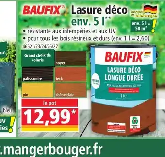 Norma BAUFIX Lasure déco offre
