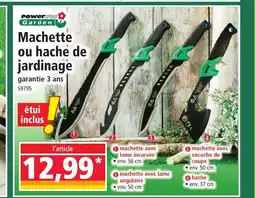 Machette ou hache de jardinage