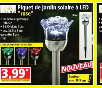 Norma Piquet de jardin solaire à LED offre