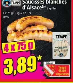 Norma TEMPE Saucisses blanches d'Alsace offre