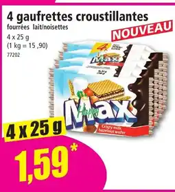Norma 4 gaufrettes croustillantes offre
