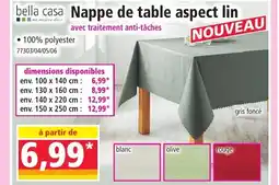 Norma bella casa Nappe de table aspect lin offre