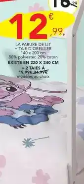 Stokomani La parure de lit + taie d'oreiller offre