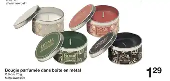 Bougie parfumée dans boîte en métal