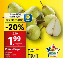 Lidl Poires Guyot offre
