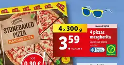 Lidl 4 pizzas margherita offre