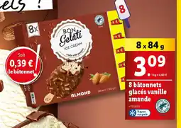 Lidl 8 bâtonnets glacés vanille amande offre