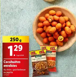 Lidl Cacahuètes enrobées offre