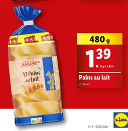 Lidl Pains au lait offre