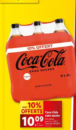 Lidl Coca-Cola sans sucres offre