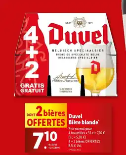 Lidl Duvel Bière blonde offre