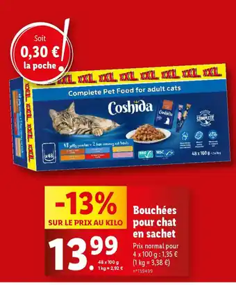 Lidl Bouchées pour chat en sachet offre