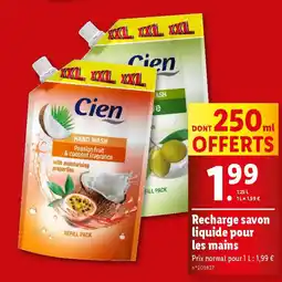 Lidl Recharge savon liquide pour les mains offre