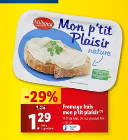 Lidl Fromage frais mon p'tit plaisir offre