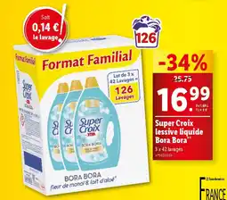 Lidl Super Croix lessive liquide Bora Bora** offre