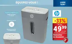 Lidl Destructeur de documents offre
