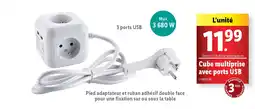Lidl Cube multiprise avec ports USB offre