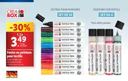 Lidl Feutre ou peinture pour textile offre
