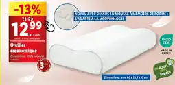 Lidl Oreiller ergonomique offre