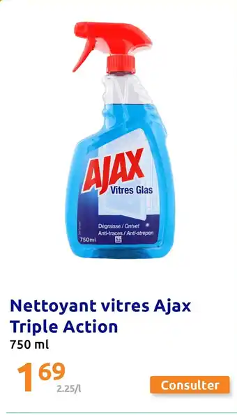 Action Nettoyant vitres Ajax Triple Action offre