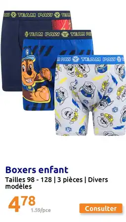 Action Boxers enfant offre