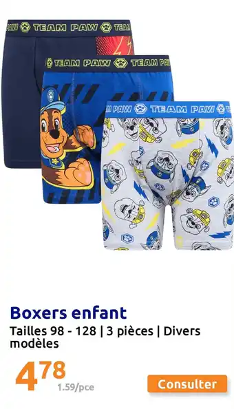 Action Boxers enfant offre