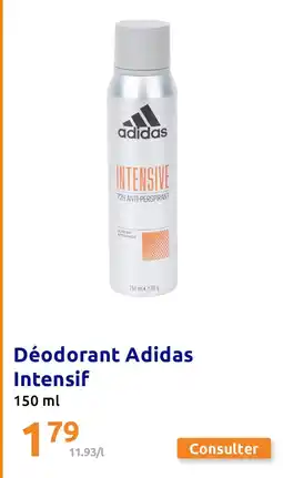 Action Déodorant Adidas Intensif 150 ml offre