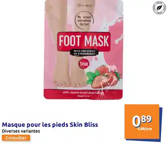 Action Masque pour les pieds Skin Bliss offre