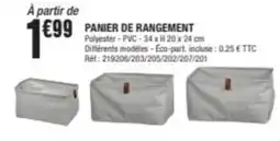 La Foir'Fouille PANIER DE RANGEMENT offre