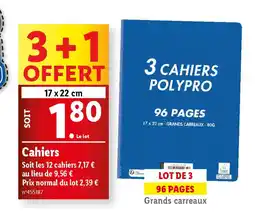 Lidl Cahiers offre