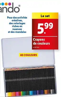 Lidl Crayons de couleurs offre