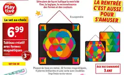 Tableau créatif avec formes magnétiques