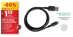 Lidl Câble de charge et synchronisation offre