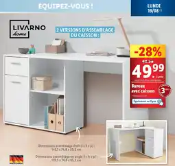 Bureau avec caisson