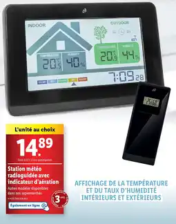 Lidl Station météo radioguidée avec indicateur d'aération offre
