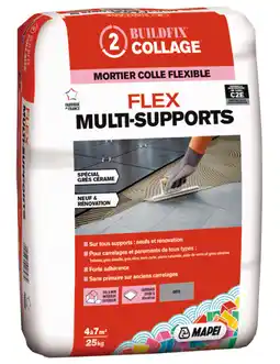 Brico Dépôt MORTIER-COLLE FLEX MULTI-SUPPORTS C2E offre