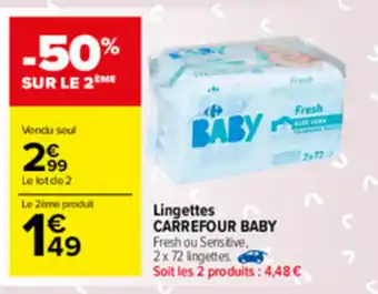 Carrefour Market Lingettes Carrefour Baby offre