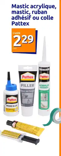 Action Pattex Mastic acrylique, mastic, ruban adhésif ou colle Pattex offre