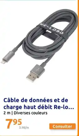 Action Câble de données et de charge haut débit Re-lo offre