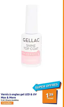 Action MAX & MORE Vernis à ongles gel LED & UV offre
