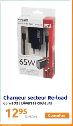 Action Re-load Chargeur secteur offre