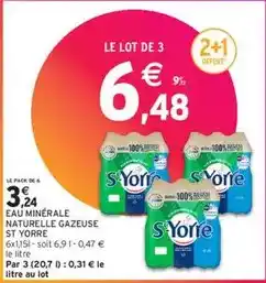 Intermarché St yorre - eau minérale naturelle gazeuse offre
