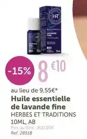 L'Eau Vive Herbes et traditions - huile essentielle de lavande fine offre