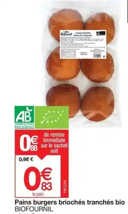 Promocash Pains burgers briochés tranchés bio offre