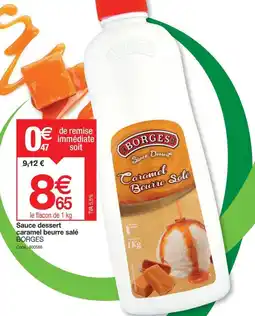 Promocash Sauce dessert caramel beurre salé BORGES offre