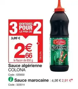 Promocash Sauce algérienne COLONA offre