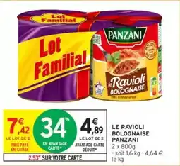 Intermarché Panzani - le ravioli bolognaise offre