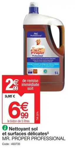 Promocash → Nettoyant sol et surfaces délicates offre