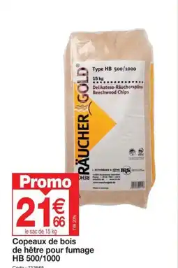 Copeaux de bois de hêtre pour fumage HB 500/1000
