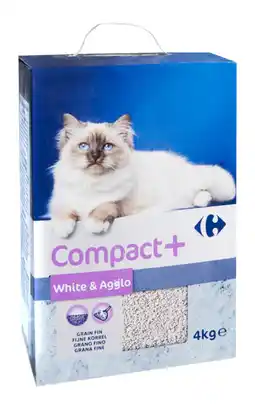 Carrefour CARREFOUR Litière agglomérante blanche Compact+ offre